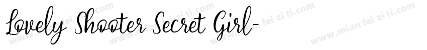 Lovely Shooter Secret Girl字体转换
